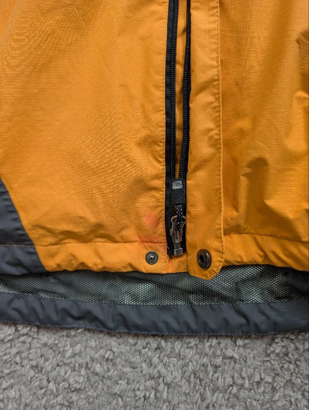 North Face Mens Yellow Gold Gray Vintage 90s Raintex NP10311 Gore-Tex Jacket L
